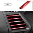 Bande souple décorative universelle en forme de U pour sortie de climatiseur de voiture,accessoires de calandre - Red[A975184]