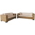 Ensemble de canapés 3 + 2 places- Canapé droit fixe 3 places - Canapé de relaxation Canapé d'angle scandinave Confort - Sofa D🍦1599-0
