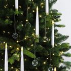 GOTOLL Bougies LED pour Sapin de Noël 12 Bougies Sans Flamme avec Boules de Cristal & Télécommande Kit avec Piles AAA Décoration Festive