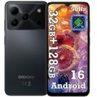 DOOGEE Note56 Pro Smartphone 6.56" 36Go(4+32) + 128Go/jusqu'à 2To 6150mAh Android 16 13MP Téléphone 4G Double SIM GPS - Noir