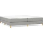 Sommier à ressorts de lit - ESTINK - Gris clair - 200x200 cm - Tissu - Lattes de contreplaqué