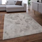 Paco Home Tapis Salon Adulte Poil Long Shaggy Lavable En Machine Moelleux Pelucheux Gris Gris 160x230 cm
