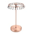 XJYDNCG Porte Bijoux Rotatif en Métal Cuivré (23 Crochets) - H34,8 x l20,5 cm