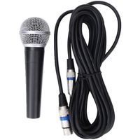 Bnineteenteam Microphone Dynamique portatif Microphone Professionnel de karaoke avec 5 metres de cable de Connexion pour Le C