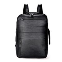 Noir 950 - PU Leather Backpacks for School Women Men Travel Leisure Backpacks Retro Casual Handbag Black khak