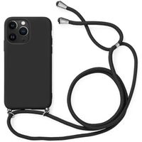 Coque Chaîne de Portable Pour iPhone 13 Pro Max (6.7") Noir Couleur Unie Souple Anti-Choc Anti-Rayure Silicone