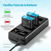 ENEGON Batterie Rechargeable et Chargeur pour GoPro Hero 12 11 10 9