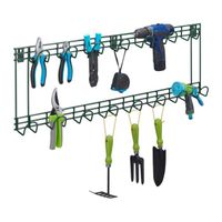 Porte-instruments pour outils de jardin - RELAXDAYS - 10039235-0 - Noir - 15 crochets en acier solide
