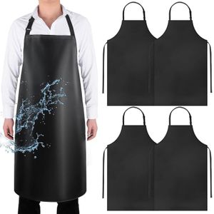 Tablier Cuisine Denim Decareta Réglable - Poches Multiples Et Anneau Métal Pour Outils