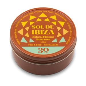 SOLAIRE CORPS VISAGE SOL DE IBIZA - Crème solaire BIO SPF30 100 ml de crème