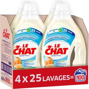 Le Chat Bébé - Lessive Liquide - Lot de 2 x 1,6L - 60 Lavages - Cdiscount  Electroménager