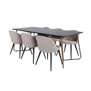 TABLE À MANGER COMPLÈTE Ensemble table et chaises PippiCO - Blanc - Bois, 