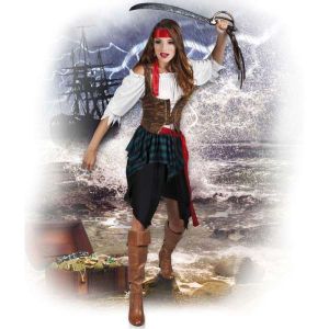 Zeaying 7 Pièces Accessoires de Costume Pirate, Costume de Carnaval Pirate,  Deguisement Garcon Pirate, Deguisement Pirate avec Bandana de Capitaine