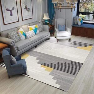 TAPIS DE SOL tapis de chambre chambre bébé complete Tapis de salon gris rectangulaire durable antidérapant et anti 120X160cm[4437]