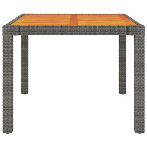 TABLE DE JARDIN  TAM Table de jardin 90x90x75cm Résine tressée et bois d'acacia Gris 85816