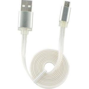 CÂBLE TÉLÉPHONE Mgs33 Cable Lumineux plat chargeur usb blanc vers Micro USB