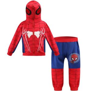 SWEATSHIRT enfant Costume deux pièces Spiderman Encapuchonné 