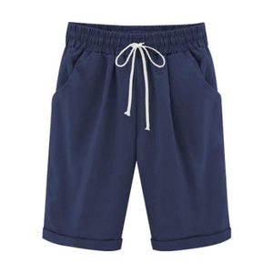PANTACOURT Shorts Femme, Pantalon en Lin, Pantacourt Capri, F