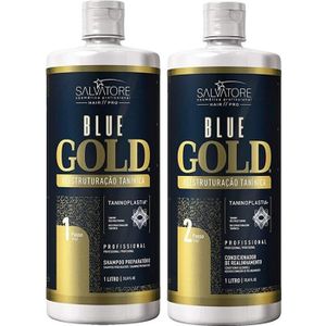 DÉFRISAGE - LISSAGE Blue Gold System Tanino Lissage Kit 2x1L - Salvato