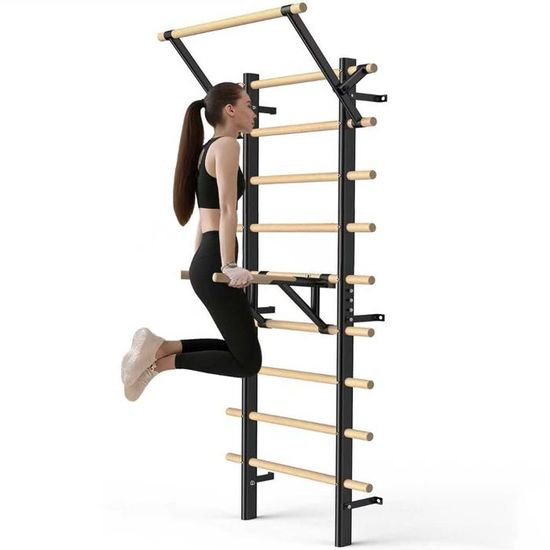 Mur D’escalade SmartGym 8 échelons – Barre De Traction 150 Kg Avec échafaudage