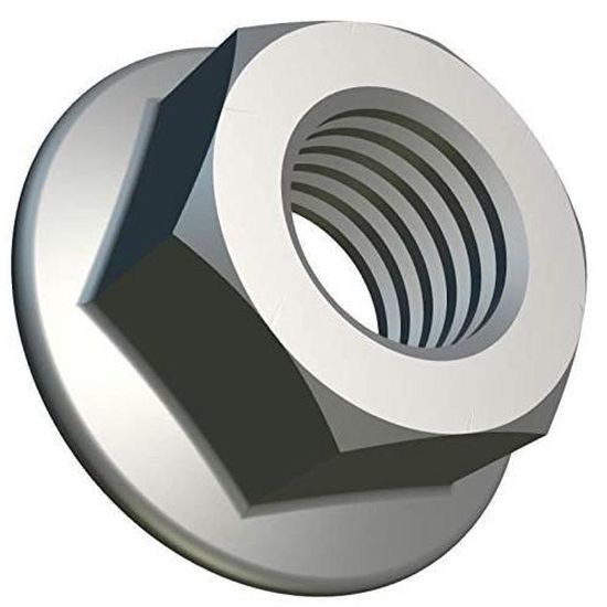 Lot De 100 écrous Hexagonaux à Collerette Dentelés 7/16-14 – Zinc – Marque Trinity Fastener