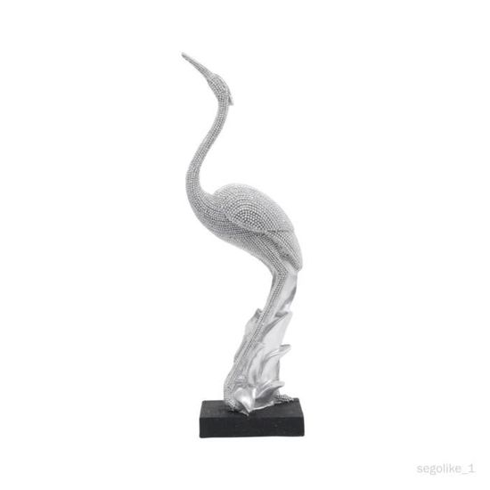 Lot De 2 Statues De Grue Debout Pour Jardin - Métal Imperméable