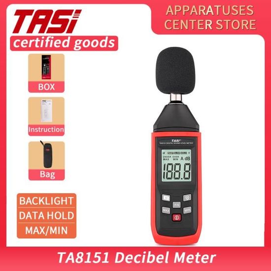 Decibel POROMETISTO SL01 Testeur Niveau Sonore Numérique 30-130 DB - Détecteur Bruit Maison Usine