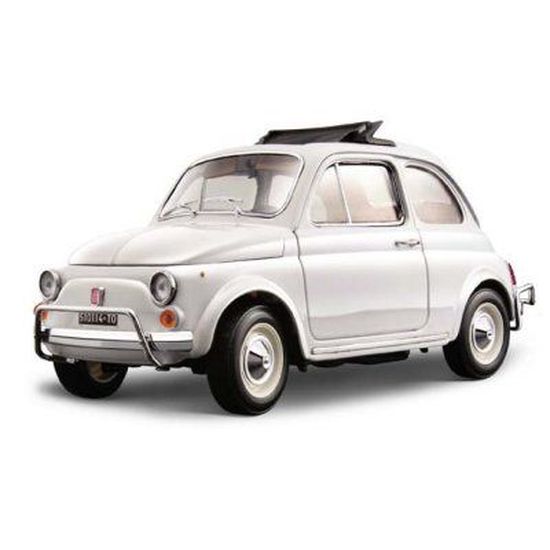 Modèle réduit - BBURAGO - Fiat 500 Sunroof (1968) - Métal - Blanc