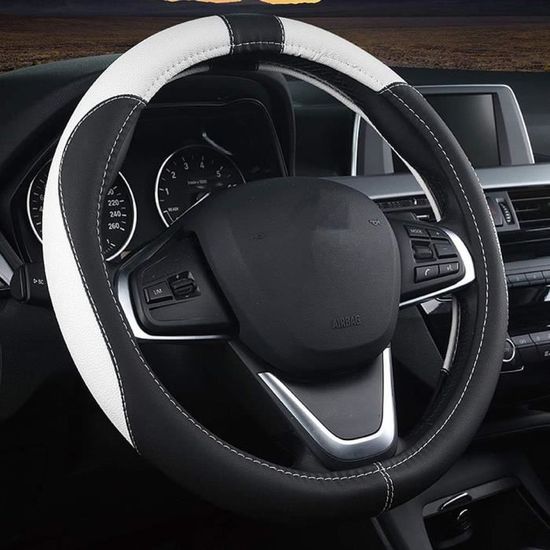 Housse De Volant En Microfibre Pour Mégane 4 - Noir, Antidérapante, Facile à Installer, Diamètre 38 Cm
