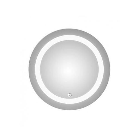 Miroir de salle de bain 'Led Light Circle' - HOME BAIN - Gris - 59 cm - Classique - Intemporel - Eclairage LED