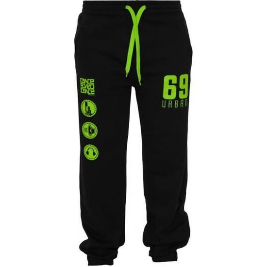 Bas De Jogging Urban Dance Noir / Vert Lime Pantalon Danse Noir - Cdiscount  Sport