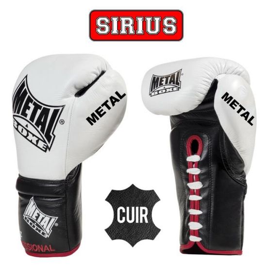 Gants De Boxe Metal Boxe 10 Oz - Blanc, Entraînement Intensif, Confort Optimisé