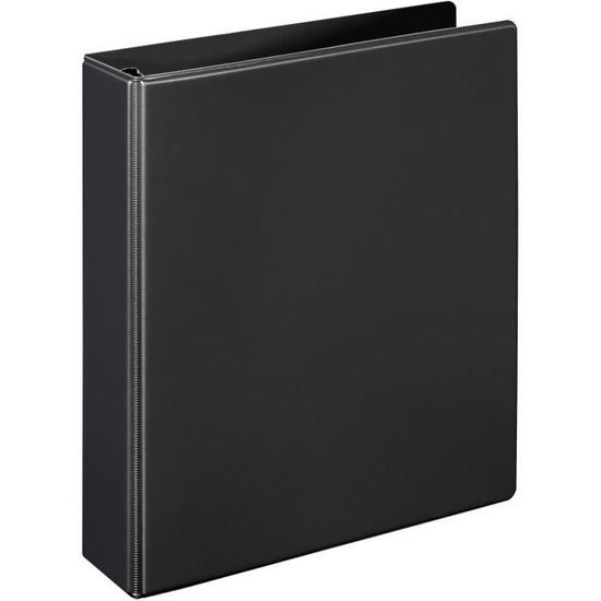 Classeur Souple 4 Anneaux Classeur A4 - 4 Anneaux, Noir, Aspect Cuir - Capacité 250 Feuilles Veloflex Exquisit