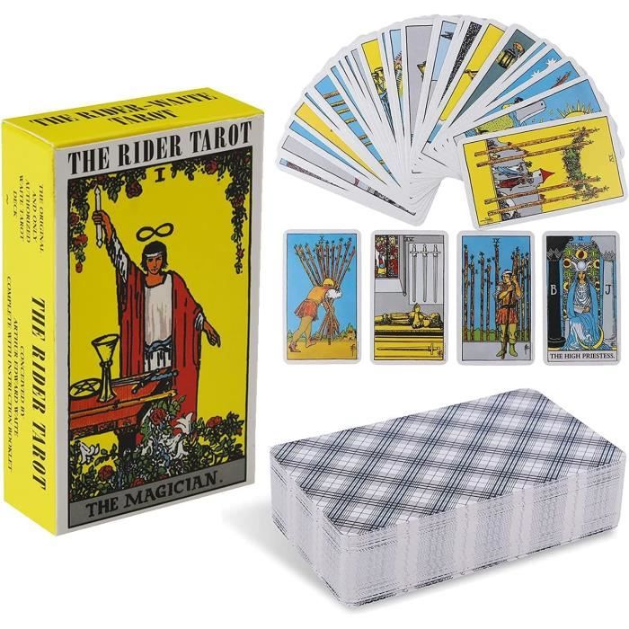 Cartes de tarot pour débutants avec guide : Le jeu de cartes de tarot classique Rider Waite
