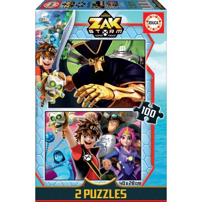 Puzzle 2x 100 pièces - Zak Storm - EDUCA