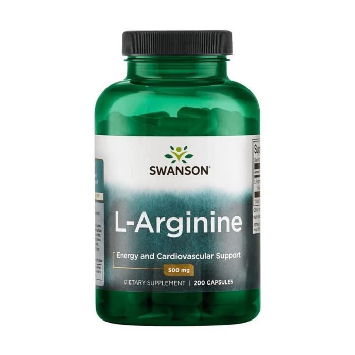 SWANSON - L-arginine, 500 mg 200 capsules