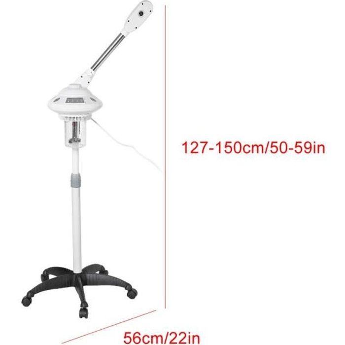 LIUX 750w Culbuteur à bras unique à chaud pour le visage avec vaporisateur Ozone Salon de beauté Spa à la vapeur pour le visage