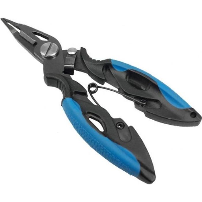 Pêche Pince en acier inoxydable multifonctions Pêche tenailles Antirouille poisson bleu ligne Crochet Remover