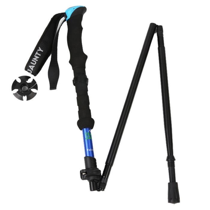 Ultra-léger réglable Telescopic4 Section en alliage d'aluminium Randonnée bâton de marche _Camp*1178