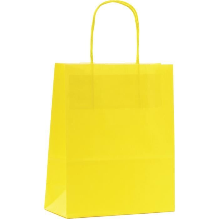 Mallard ferriåre sac cabas papier kraft jaune gm p/50