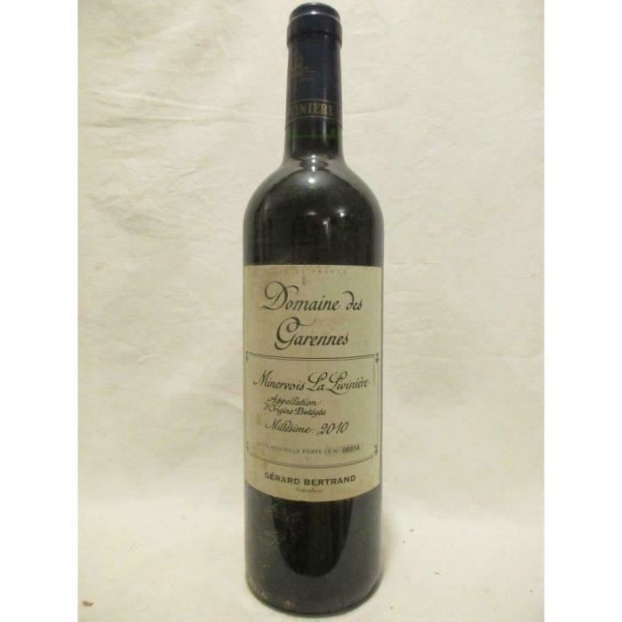minervois la livinière domaine des garennes gérard bertrand rouge 2010 - languedoc france