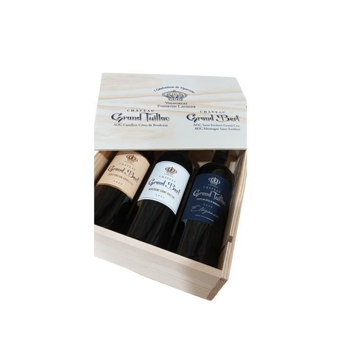 Saint Emilion Grand Cru & Castillon Côtes de Bordeaux - Coffret Découverte 3 Bouteilles