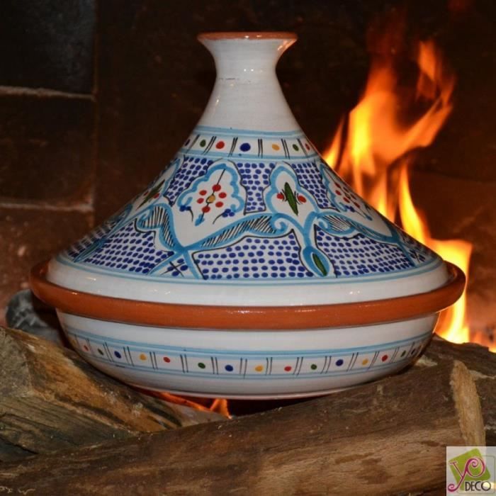 Tajine Marocain turquoise - D 30 cm traditionnel