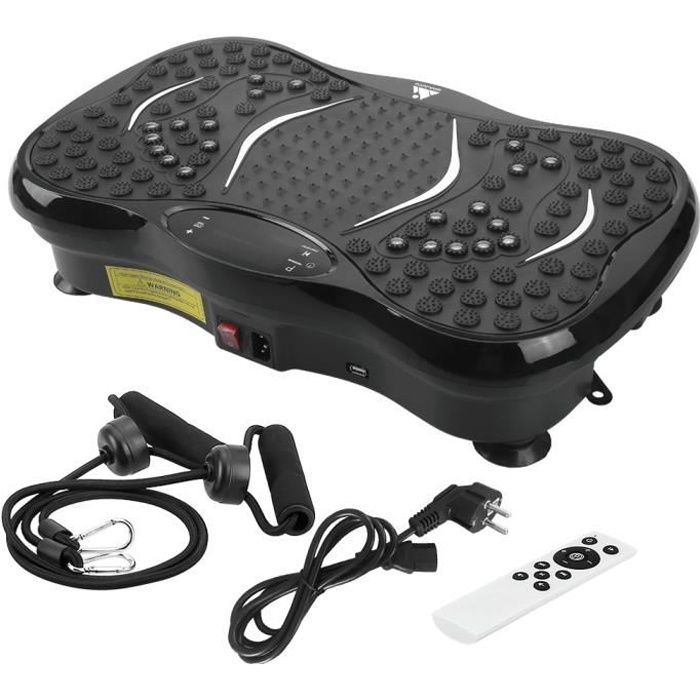 EVOLAND Vibration Machine Plate-forme Fitness Body avec Bluetooth avec la corde de traction de bande de musique