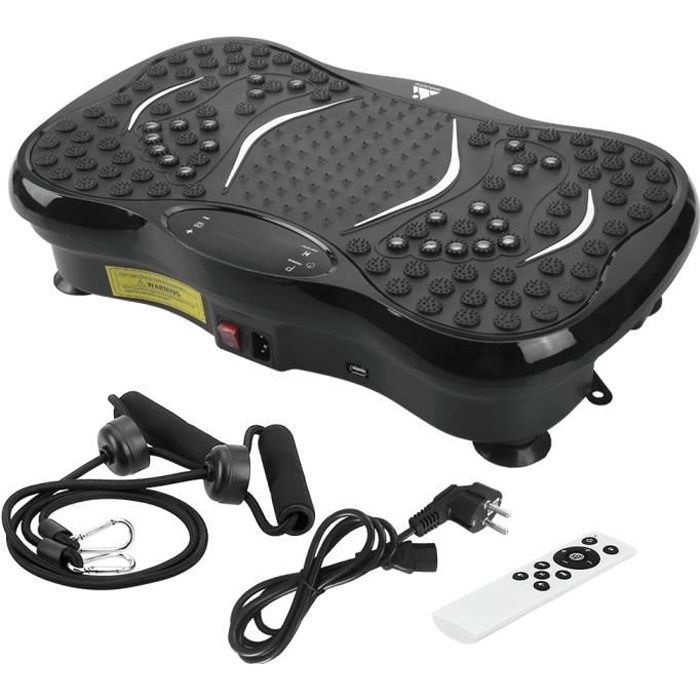 Plate-forme Vibrante -EVOLAND -Fitness Machine -avec Bluetooth avec la corde de traction de bande de musique