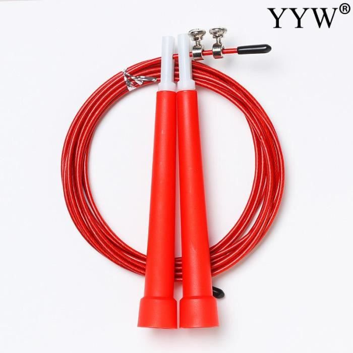 Accessoires Fitness - Musculation,Jumprope corde à sauter réglable en Nylon corde à sauter vitesse corde à sauter - Type red