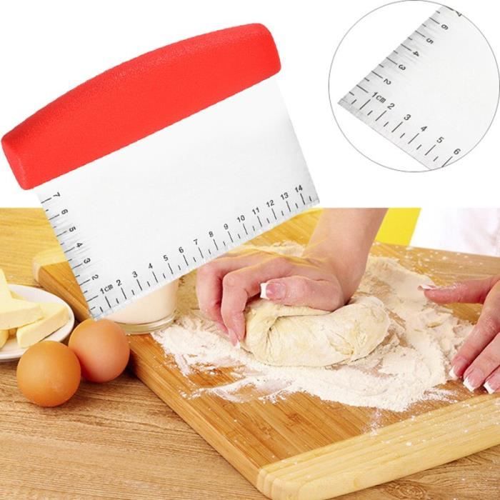 TOI 1 pièces en acier inoxydable plaque de cuisson en métal grattoir hachoir-idéal comme coupe-pâte pour le pain et la pâte à Pizza