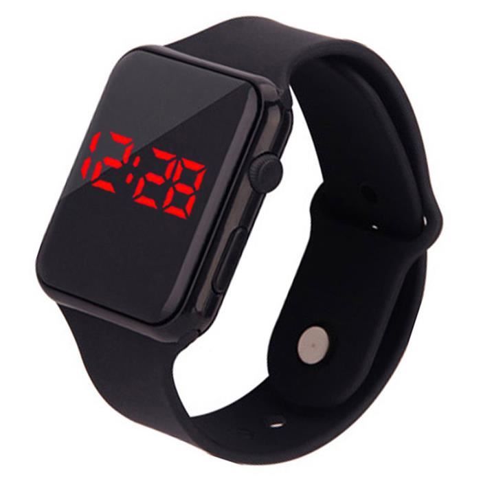 Montre Digital d'écran tactile de silicone de montre-bracelet de sport LED de mode
