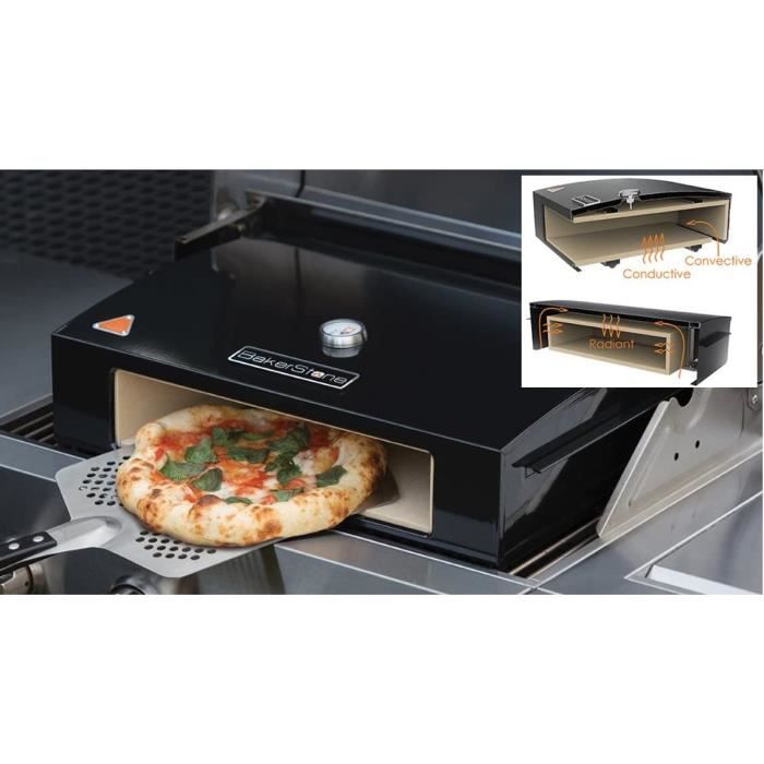 Fours à pizza extérieurs Bakerstone Four à pizza pour barbecue à gaz avec pierre de cuisson en céramique 36 cm 96105