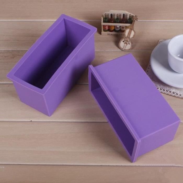600 ml grand bloc rectangulaire Silicone savon moule gâteau moule décoration outils~Random color*TR9408
